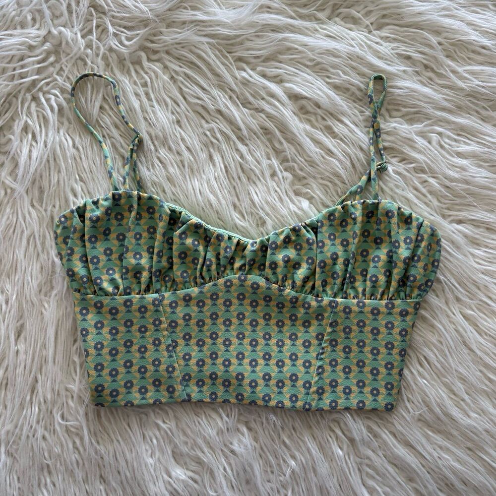 Zara Green Crop Top Size XS